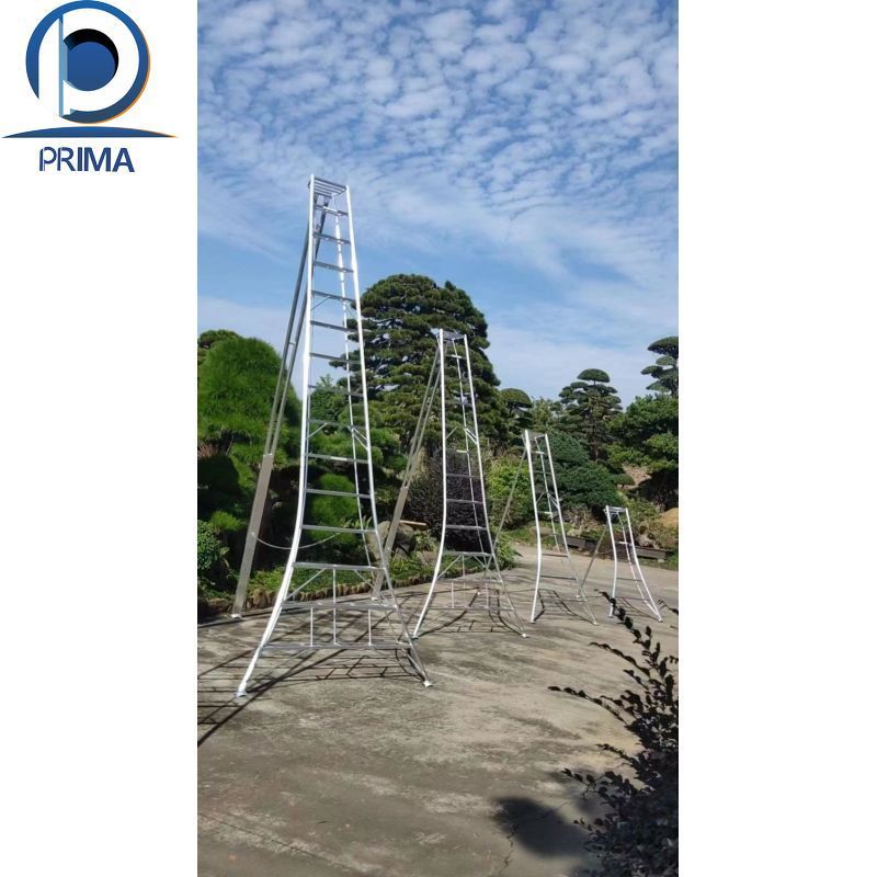 PRIMA Aluminum A-frame Folding Double Telescopic Ladder