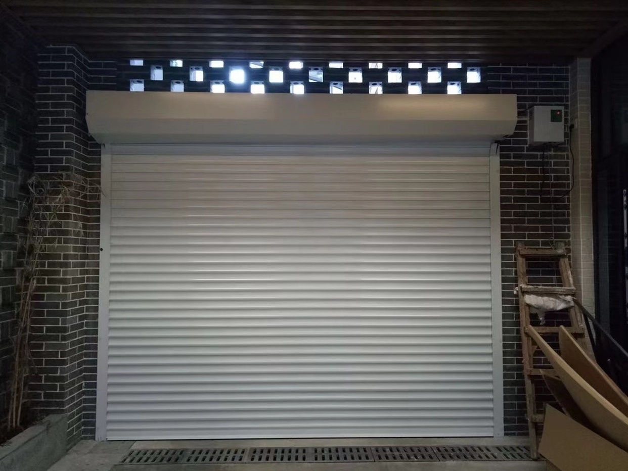 Villa Garage Gate Sliding Vertical  Steel Structure  Rolling Shutter Doors Electric Control Garage Door