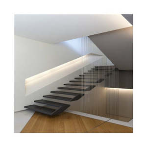 Prima Industry 304L Stainless Steel Indoor Handrail Balustrade Staircase Glass Stairs Diy Floating Loft Bed with Stairs