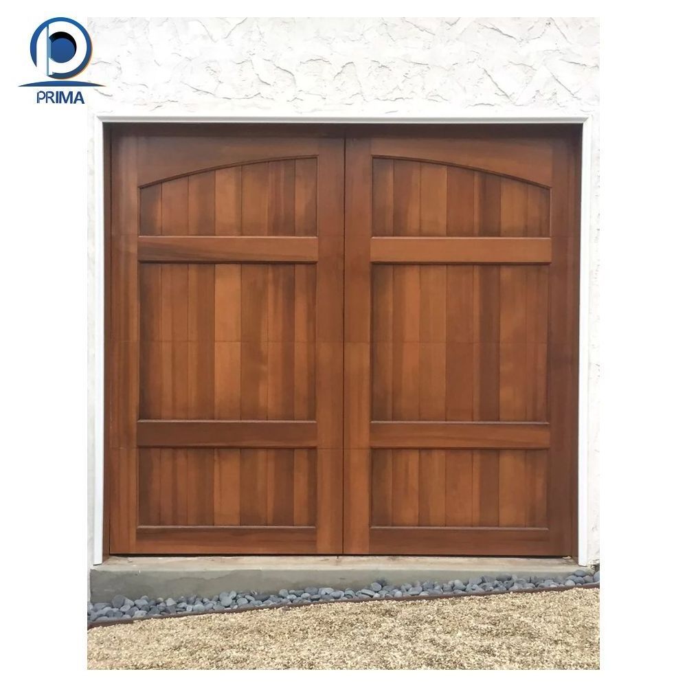 Prima Sectional Aluminum Wooden Garage Door Frameless Aluminum 9X9 Wood Panel Garage Doors