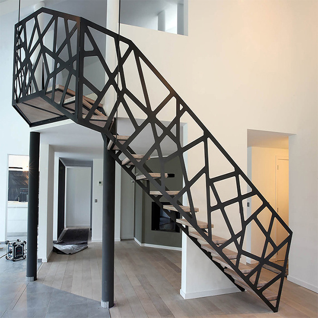 Top selling wrought iron staircase railing mold for concrete ground