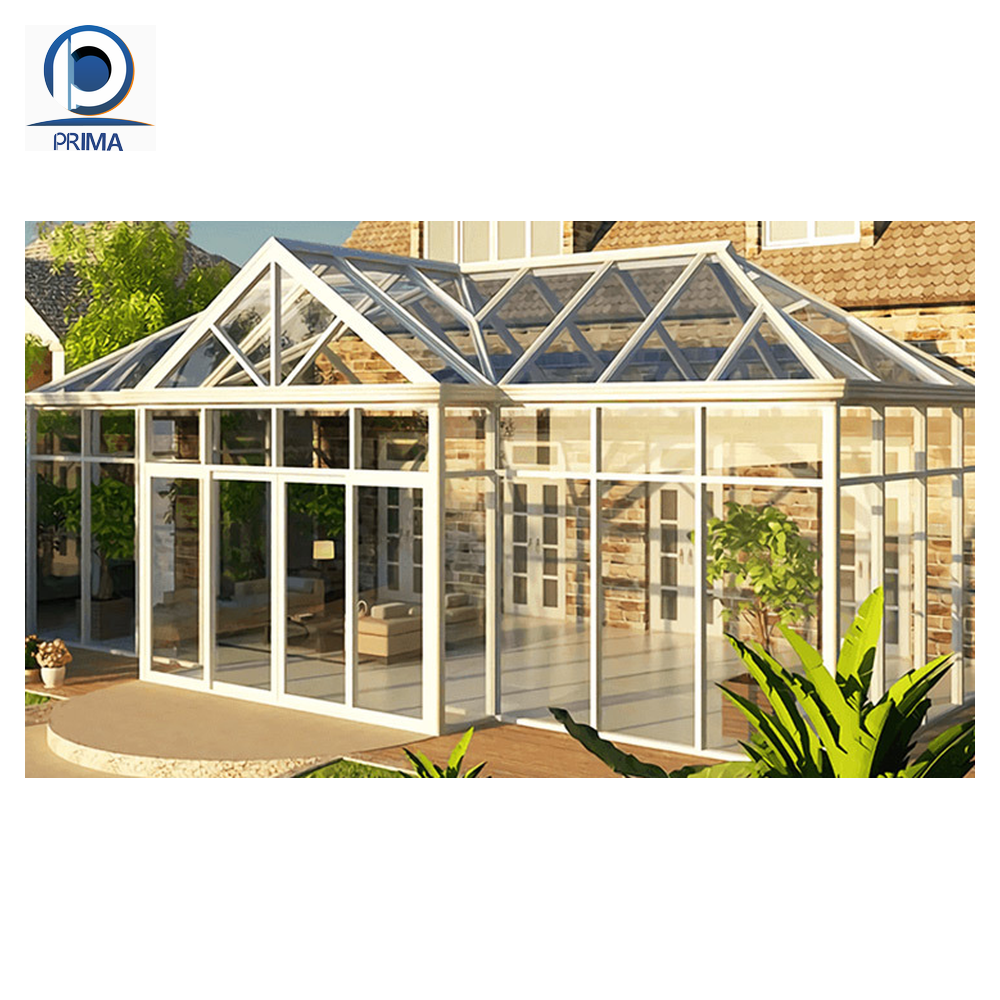 Prima Sunroom Customized Aluminum Alloy Glass With Retractable Roof For Sale Winter Garden Sunroom