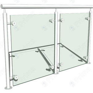 Prima Modern Rail stainless steel Staircase Pvc Balcony Spigot Glass Square Acrylic Handrail Railing