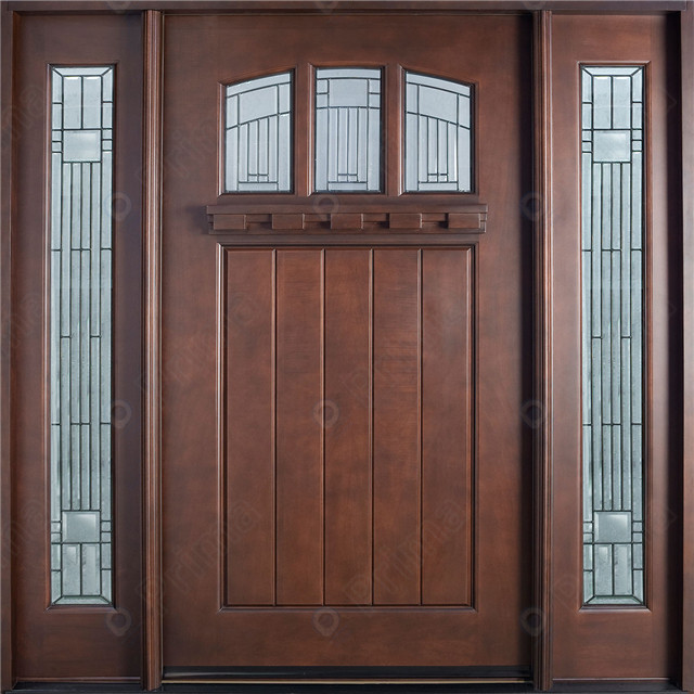 Indoor Wooden Louvered Exterior Doors Factory Direct Supply Wooden Exterior Door Handles  Exterior Double Wooden Door