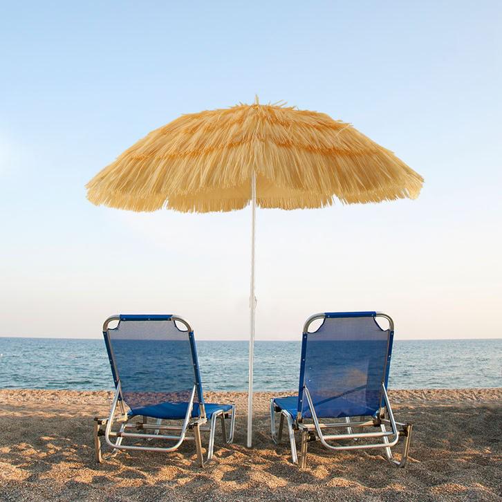 Beach resort synthetic thatch in india palm leaf thatch umbrella