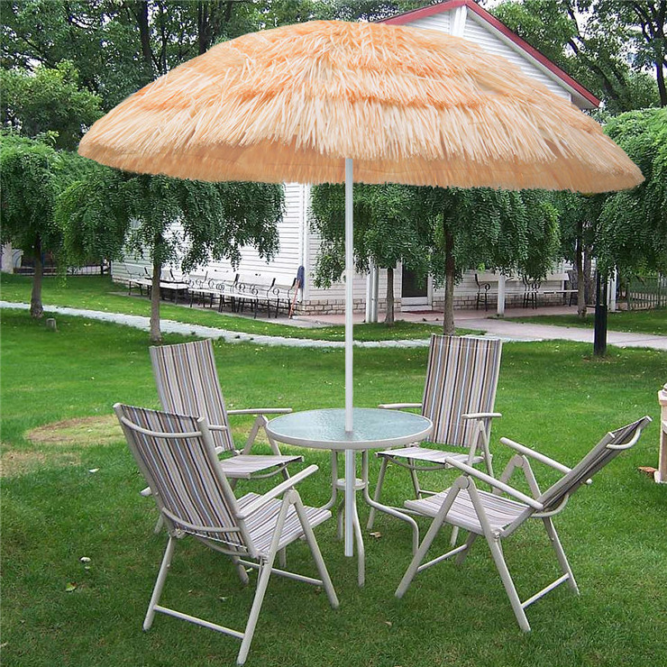 Beach resort synthetic thatch in india palm leaf thatch umbrella