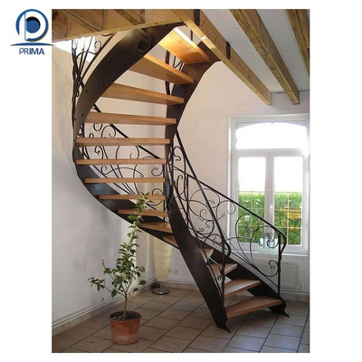 Prima Mono stringer straight staircase steel stringer stairs kits with glass railing