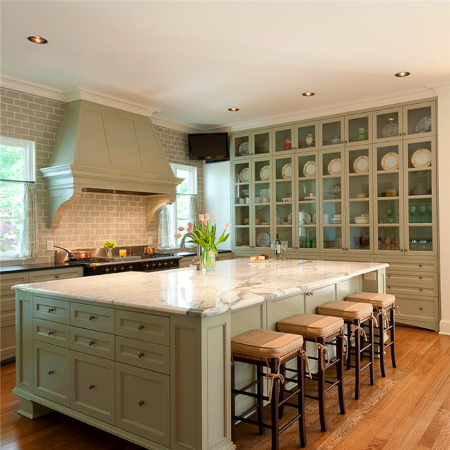 White flat multiple drawers kitchen pantry in USA