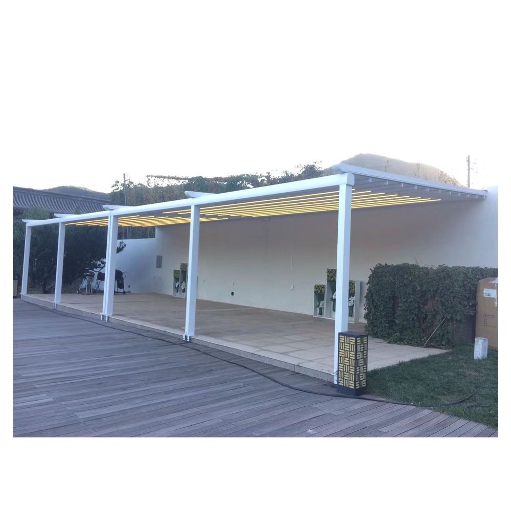 Prima Electric PVC Folding Pergola Retractable Roof Pergola With Retractable Canopy