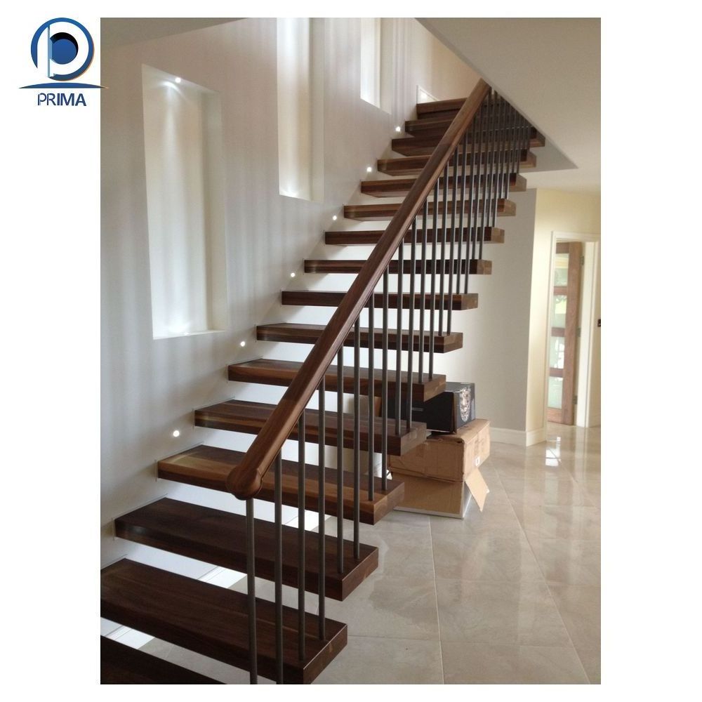 Prima Staircase Commercial Building Kit Frameless Glass Aluminum stainless Steel Accessories Staircase Stair