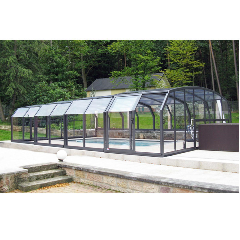 Customized automatically sunroom glass sunroom outdoor glass room for garden