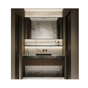 Prima Bathroom Vanity Wall Mounted  Washbasin Bathroom Cabinets  Marble  Solid Wood Bathroom Vanity