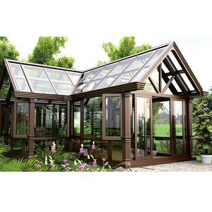 Custom garden aluminium glass house outdoor prefabricated sunroom for sale