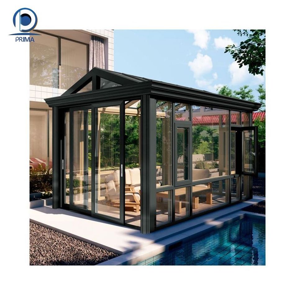 Prima Sunroom Aluminum Glass  Aluminum Enclosure Sunroom Free Standing Portable  Sunroom