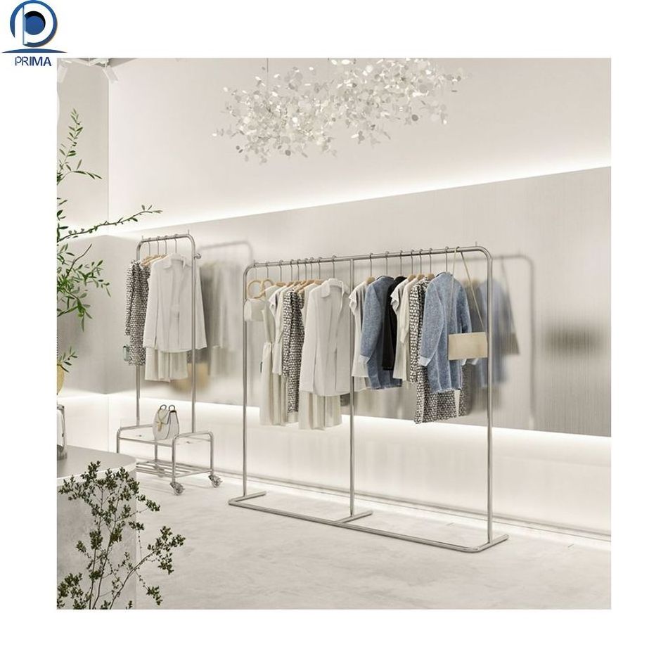 Metal T-shirt/Dress display racks clothes boutique store display stands for clothing shop interior design ideas