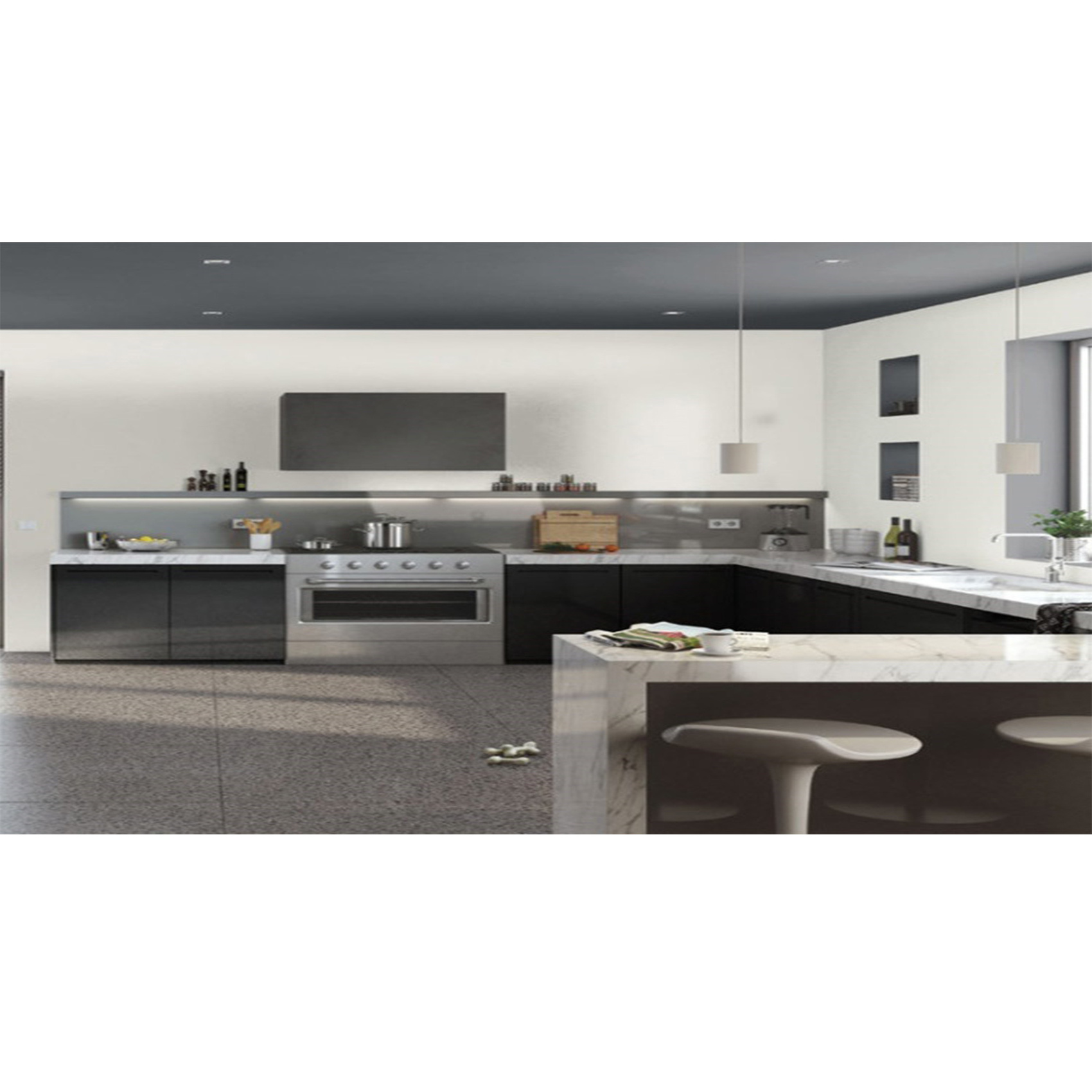 Prima Cabinet Luxury Kitchen Stainless Steel Design Modern kitchen cabinets For Mexico