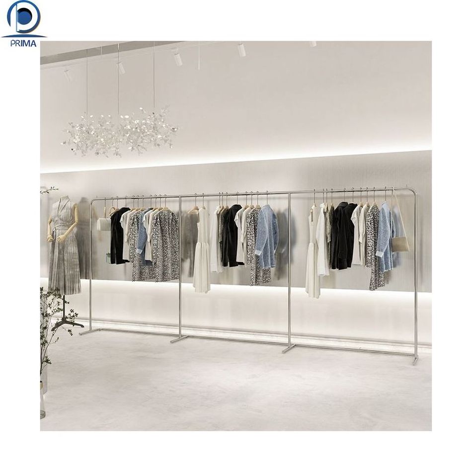 Metal T-shirt/Dress display racks clothes boutique store display stands for clothing shop interior design ideas