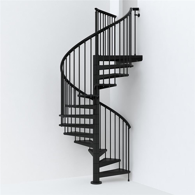 Small space used metal wood stair step spiral staircase canada design