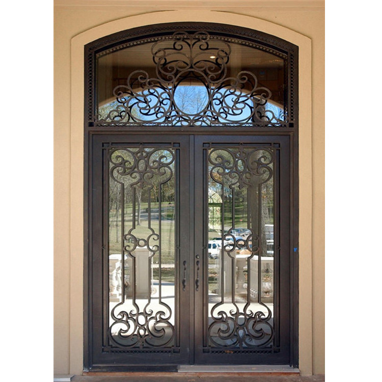 House Exterior Security Door Iron Gate Design Wrought Iron Entrance Door Price