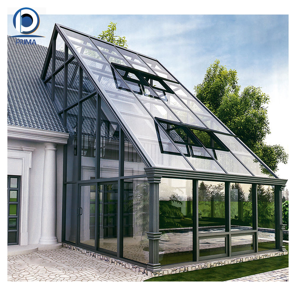 Factory Customized Construction Aluminum Panels Glass Houses Modern Glass sun room glass roof panels houses sun room system