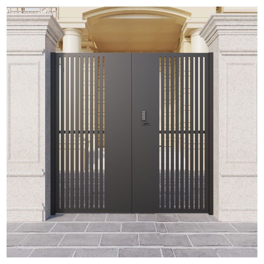 PRIMA Chinese-style Iron/Aluminum Courtyard door Double-open Gate Yard Fence Villa  Electric/Manual Door