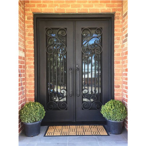 House Exterior Security Door Iron Gate Design Wrought Iron Entrance Door Price