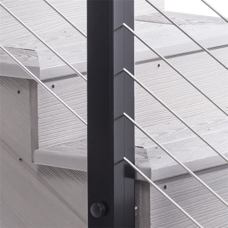 Retractable Black Stainless Steel Cable Railing Hardware System