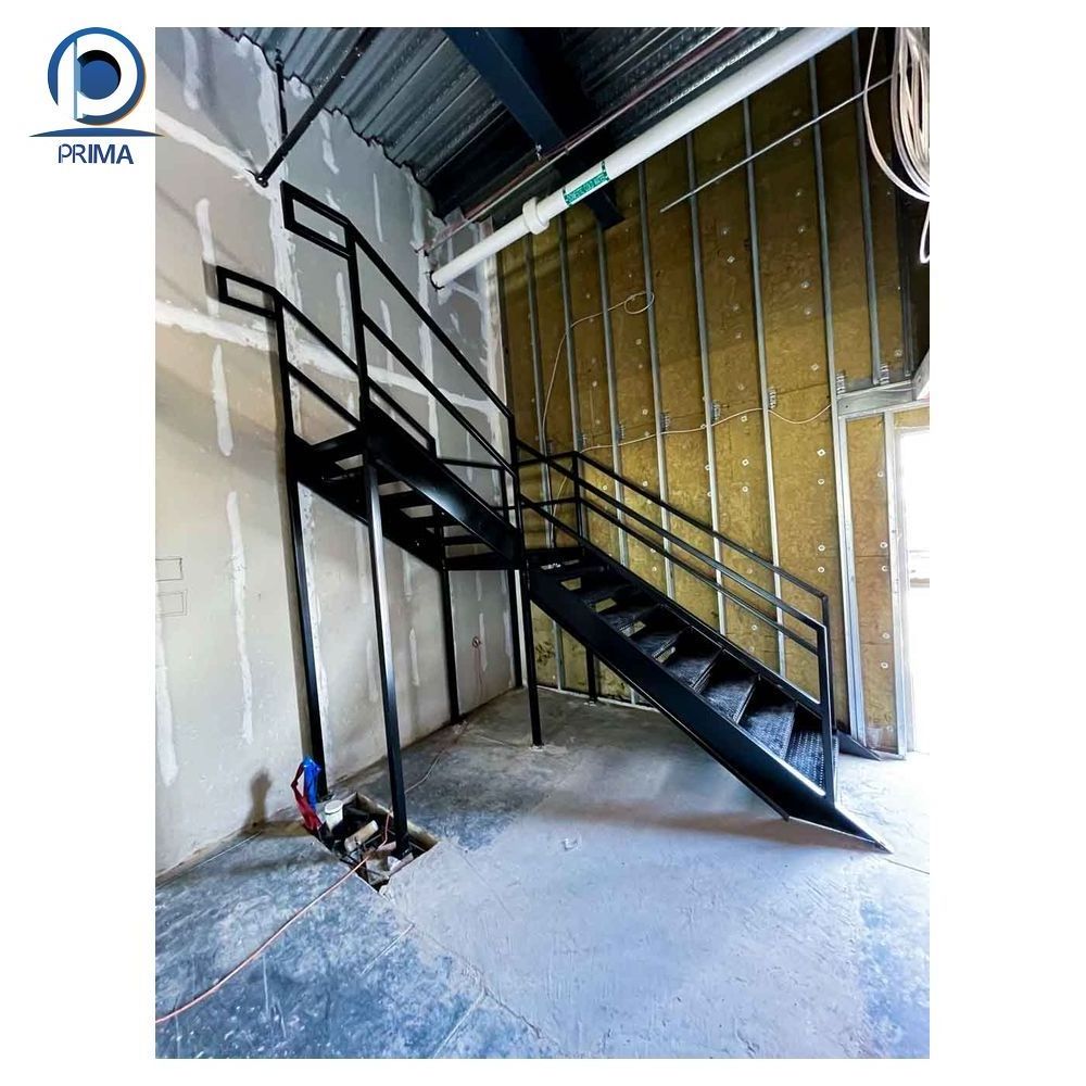 Outdoor metal fire escape staircase exterior prefab steel stairs with affordable price