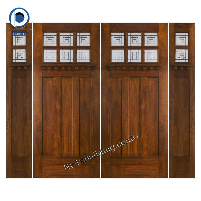 Prima wooden swing wall panel  residential design solid wood arched main entrance door