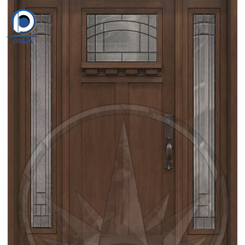 Prima wooden swing wall panel  residential design solid wood arched main entrance door