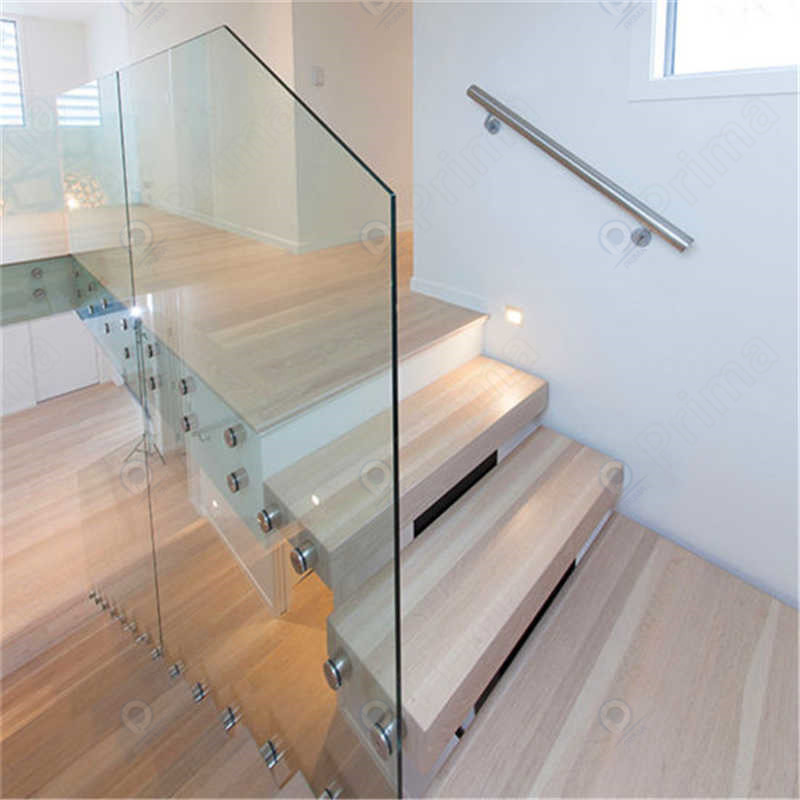 Prima high quality stair led lighting glass floating staircase