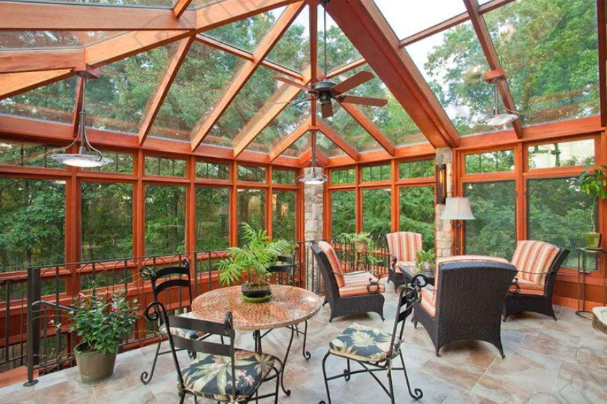 Prima Odm Sunroom With Curved Glass Roof  Sunroom Furniture Sets  Portable Sunroom