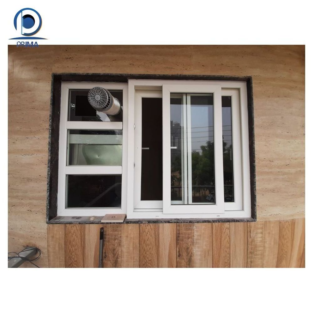 Prima New Fashion Design PVC/UPVC Low price low-e glass double glazed storefront hurricane approved UPVC casement windows