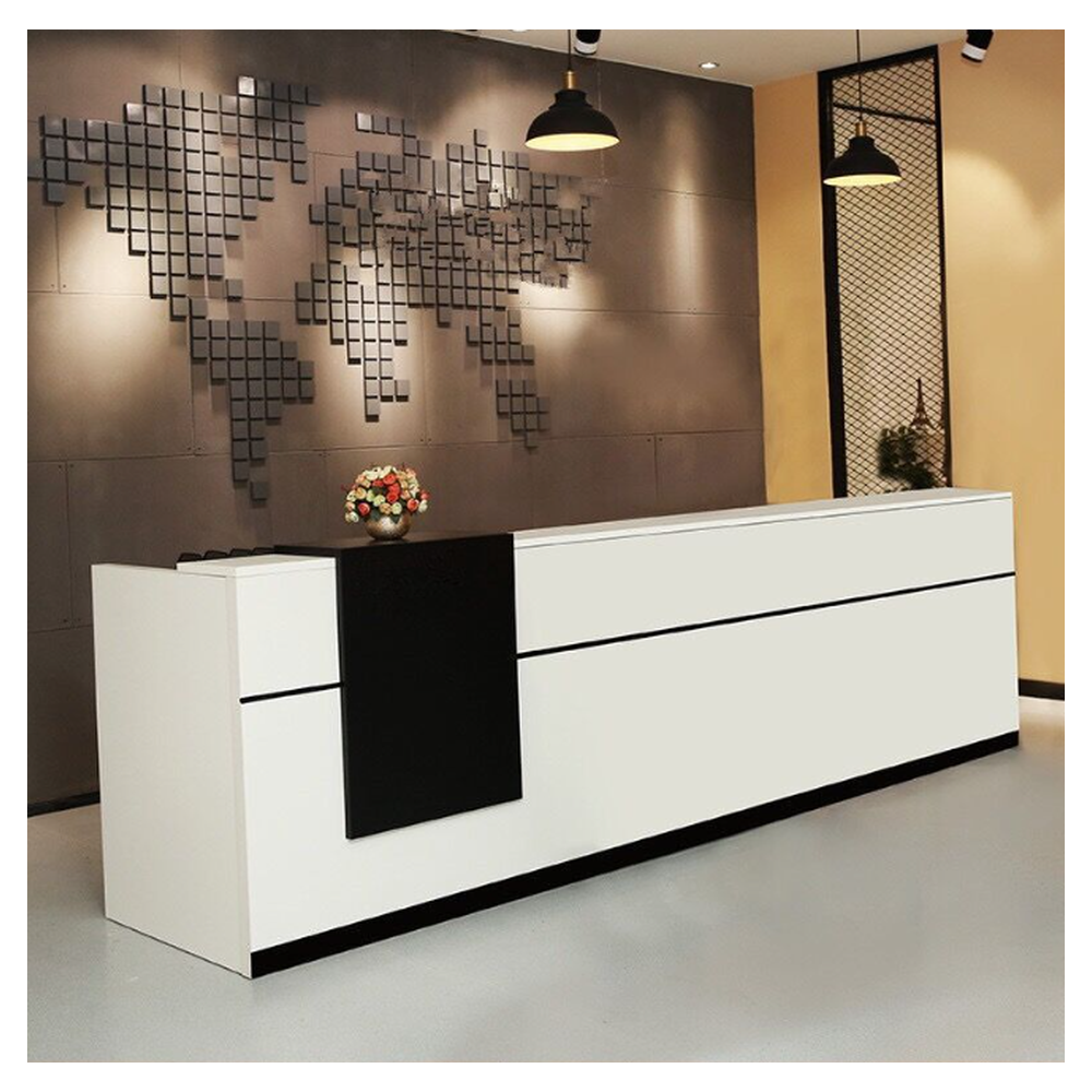 Prima Aluminum Alloy Front Office Reception Desk  Full Circular Reception Desk  Small Reception Desk Beauty Salon