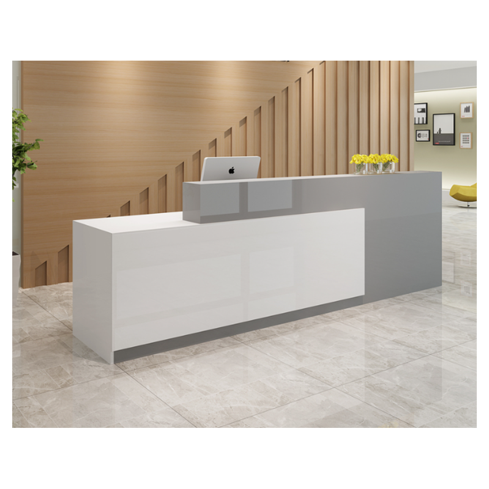 Prima Aluminum Alloy Front Office Reception Desk  Full Circular Reception Desk  Small Reception Desk Beauty Salon