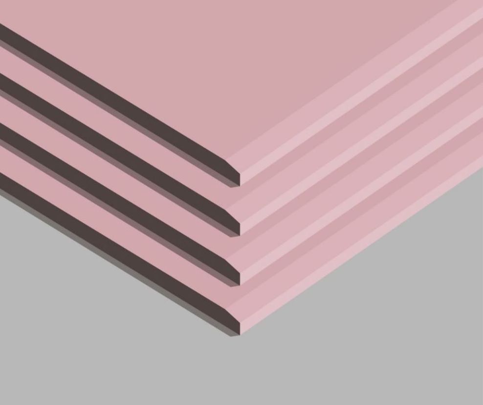 Direct Manufacturer 9.5Mm Fireproof Gypsum Board Drywall Pink Gypsum Board