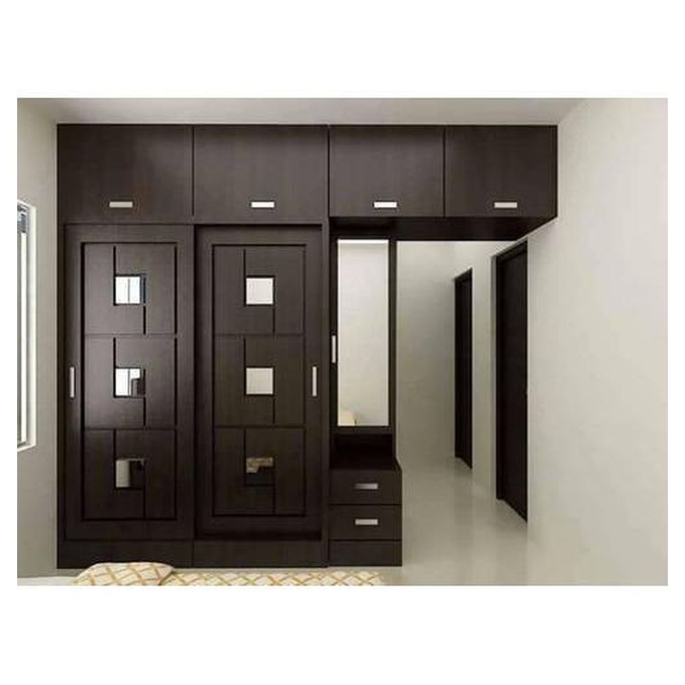 Prima 2023 Mdf Modern Design Modular Mirrored Sliding Door Soild Wood Cupboard Wardrobe Custom Closet