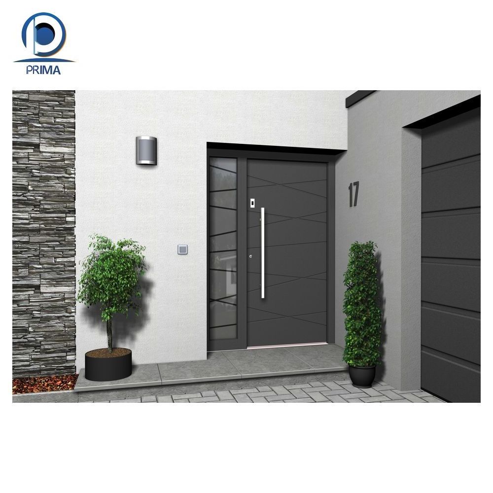 Prima China Manufacturer High Quality Luxury Steel Security Insulated Casement Aluminium Entrance Doors Large French Door