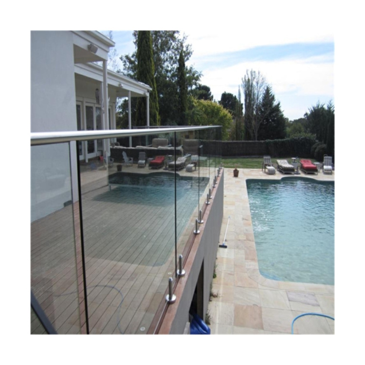 New Products Glass Spigot Glass Railing Hot Sale Customized  Pool Railing Fence Spigot  Spigot Railing Double Building