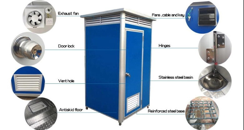 Cheap price public wc ready made outdoor portable toilets mobile plastic luxury portable toilets for sale