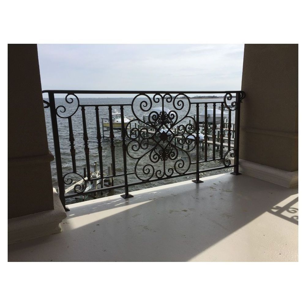 Prima wrought iron staircase railing galvanized steel aluminum pipe modern balcony wrought iron railing design for apartment