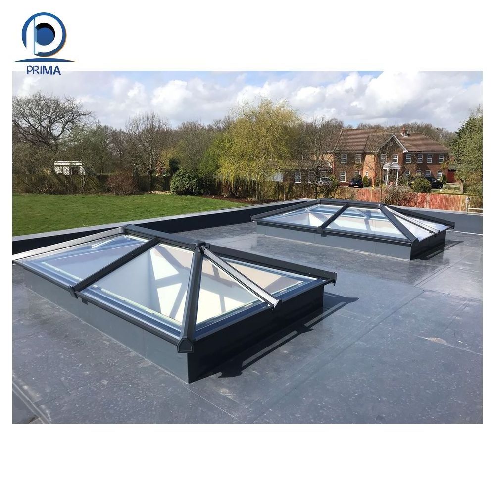 Prima Modern Style Roof Skylight Retractable Skylight System For Aluminium Skylight Design Images