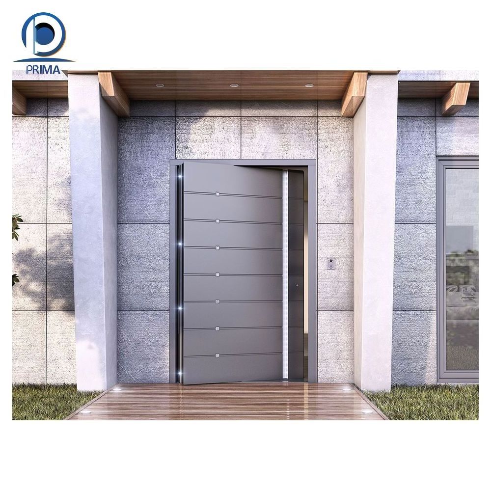 Prima China Manufacturer High Quality Luxury Steel Security Insulated Casement Aluminium Entrance Doors Large French Door