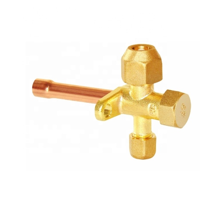 High quality high and low temperature resistance  control valve loop  brass ac valve Air conditioner valve