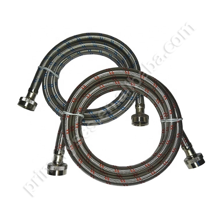 Hot and Cold water Universal Stainless Stainless Steel  braid drain hose for washing machine