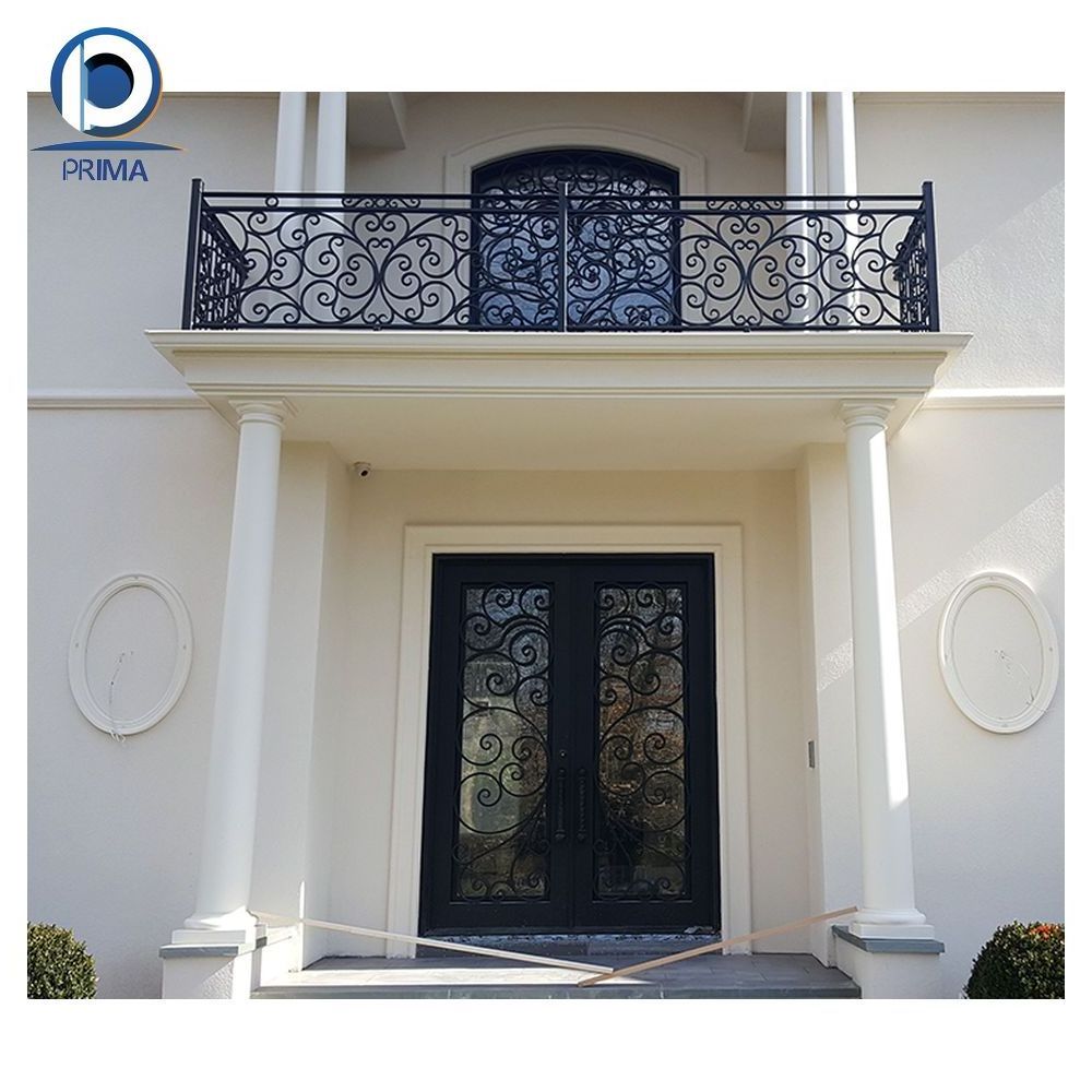 Prima Wrought Iron Garage Doors Mexican Iron Doors French Steel Iron Glass Swing Door