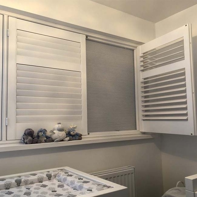 External Plantation Shutter German White Aluminium Window Shutters