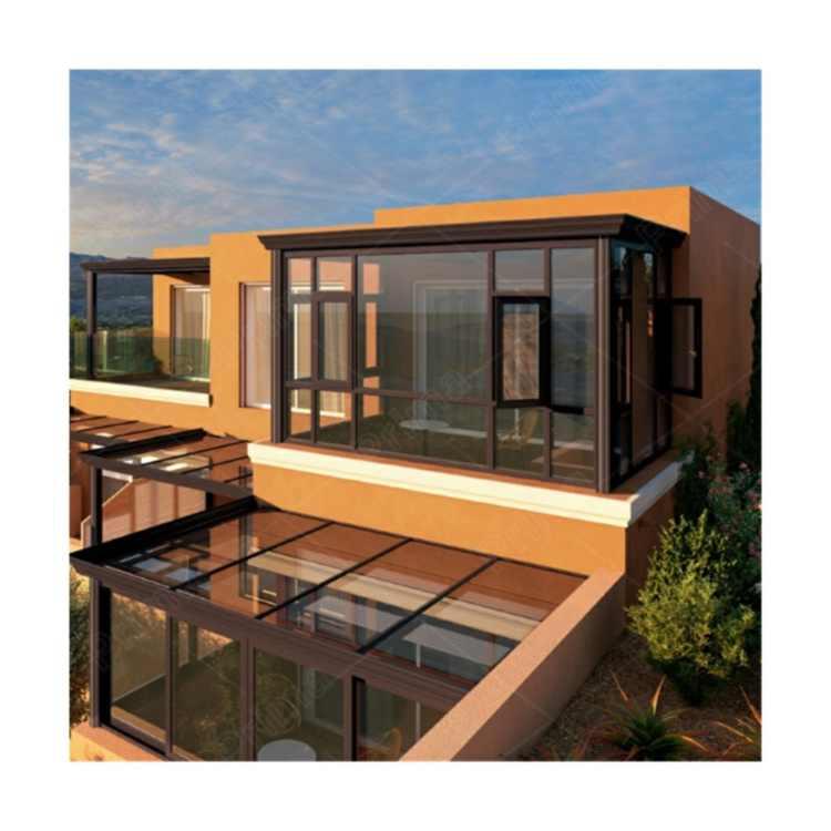 Latest Fashion Sunrooms & Glass Houses Flat New Design Sunroom Glass Panels For Sale  House Prefabricated Homes Sunrooms & Glass