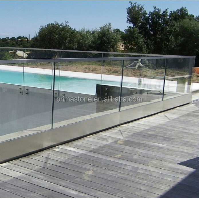 plexiglass railing guard rail on porches u channel glass balustrade