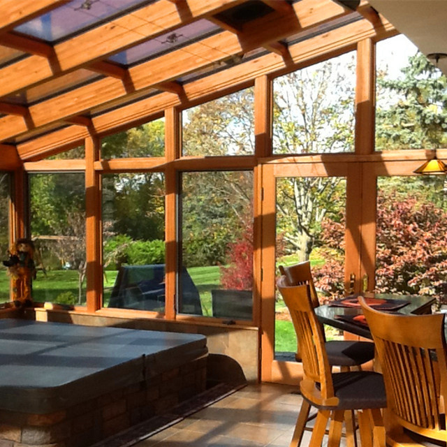 Free standing outdoor solarium glass veranda sun room design